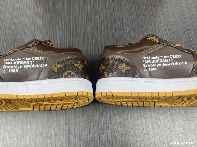 Rep LOW Air 1 Off-Louis Jordan x AJ1 OW 0523